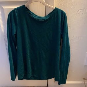 Emerald green long sleeve fitted top <3